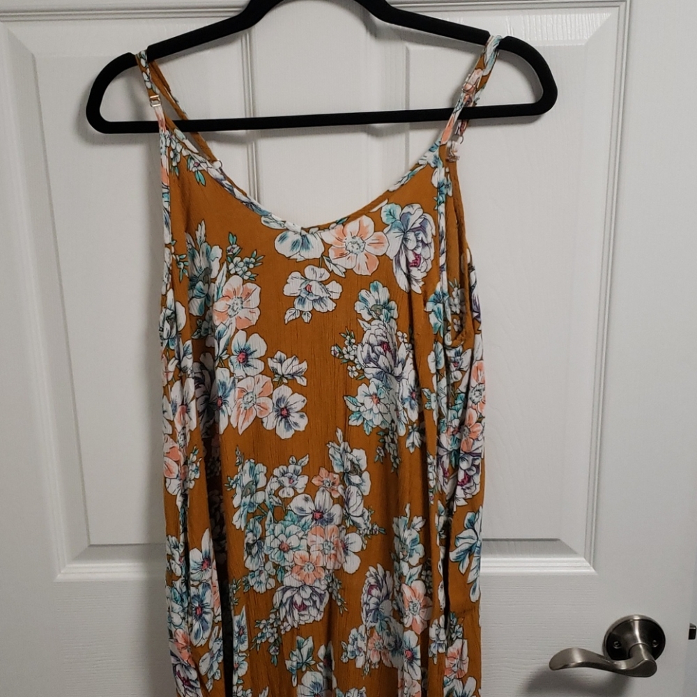 Paisley Raye Mustard Maxi Dress with Pockets